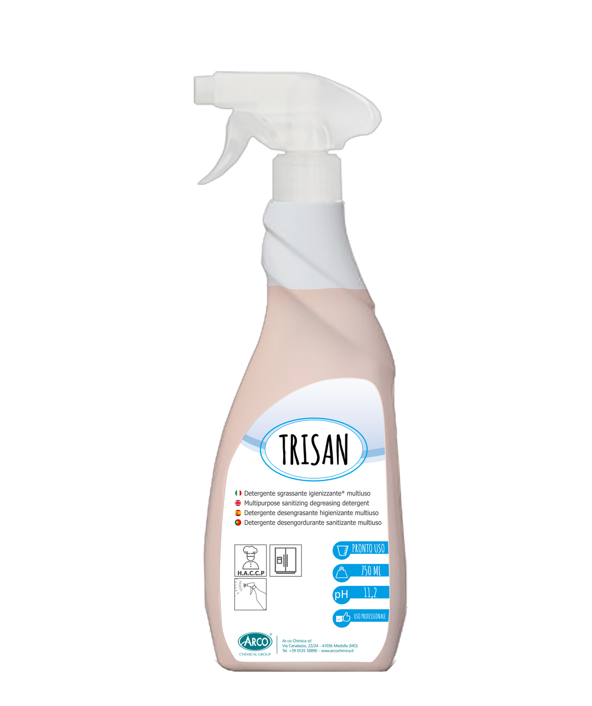 Igienizzante sgrassante multiuso Arco Chimica Trisan 750 ml