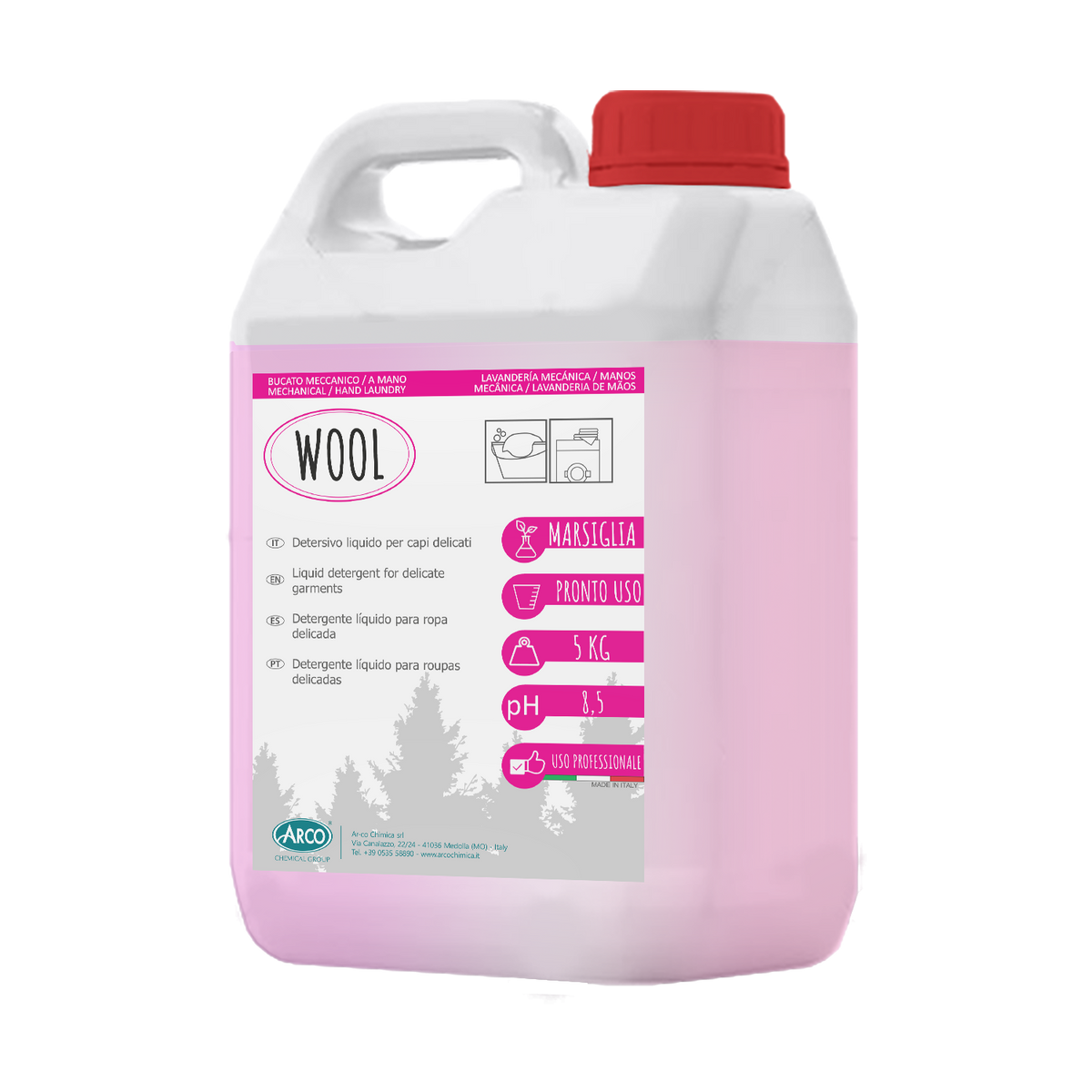 Detersivo liquido marsiglia per capi delicati Arco Chimica Wool 4x5 kg