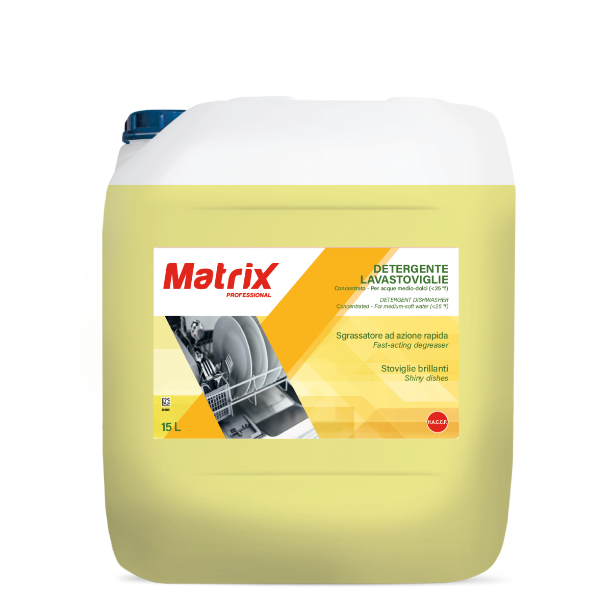 Detergente per lavastoviglie acque medio-dolci Matrix Lavastoviglie Acque Medio-Dolci 15 litri