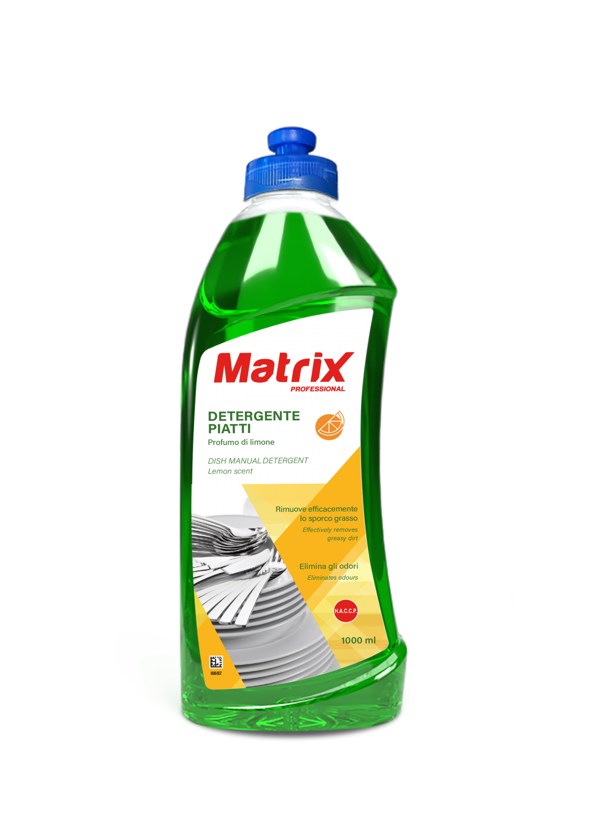 Detergente per lavaggio manuale stoviglie Matrix Piatti Limone 6x1 litro