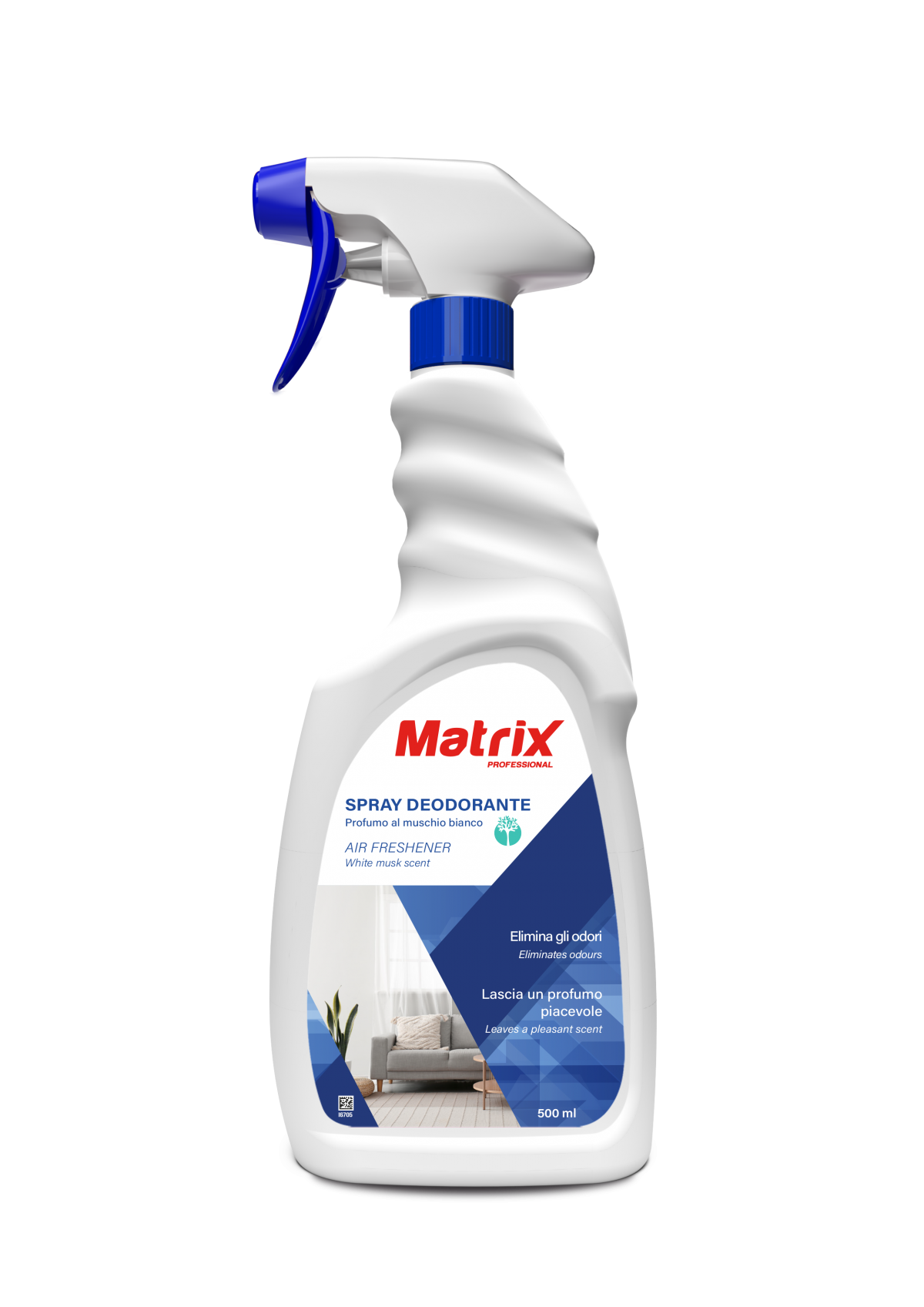 Deodorante spray per ambienti e tessuti Matrix Spray Deodorante Muschio Bianco 500 ml