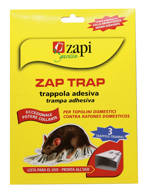 Trappola adesiva per topi e insetti Zapi Zap Trap 3 trappole