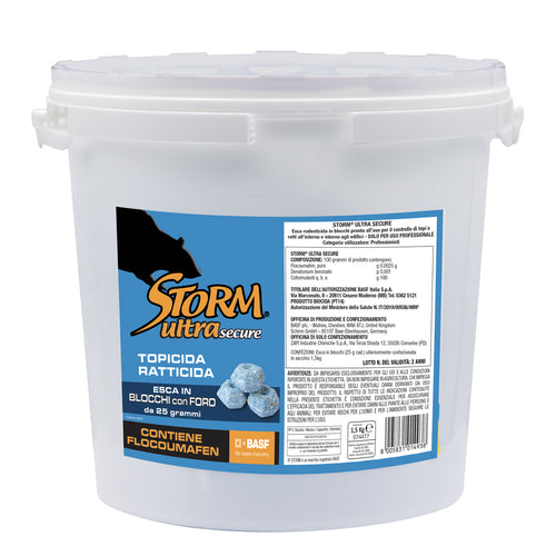 Esca rodenticida in blocchi per topi e ratti Zapi Storm Ultra Secure 1,5 kg