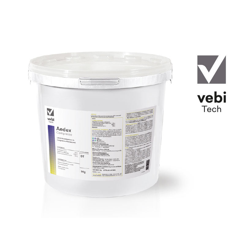 Larvicida antizanzare in compresse effervescenti Bleu Line Aedex secchio da 5 kg (2.500 compresse)