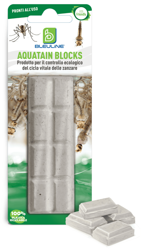 Larvicida ecologico in blocchi per zanzare Vebi Aquatain Blocks 8 blocchi da 29 g
