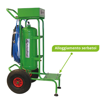 Carrello con serbatoio aria per sistema di endoterapia Bleu Line Arboprof