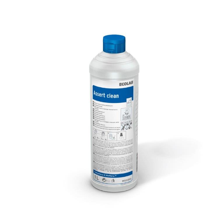 Detergente Ecolabel per lavaggio manuale stoviglie Ecolab Assert Clean 1 litro
