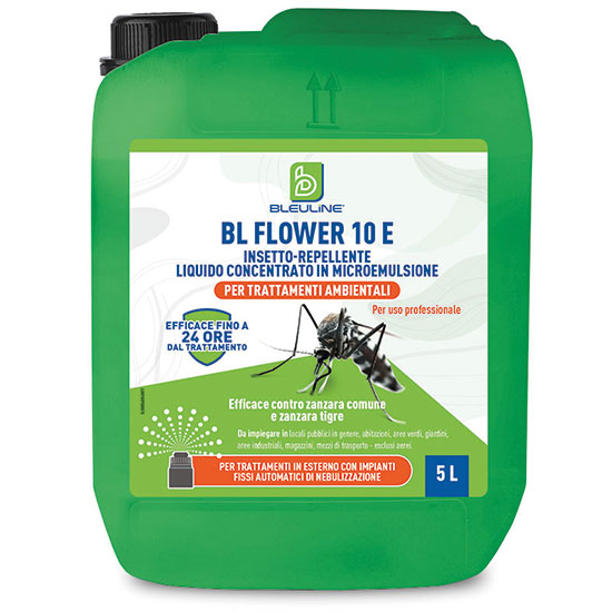 Repellente concentrato per zanzare e zanzara tigre Bleu Line BL Flower 10 E 1 litro