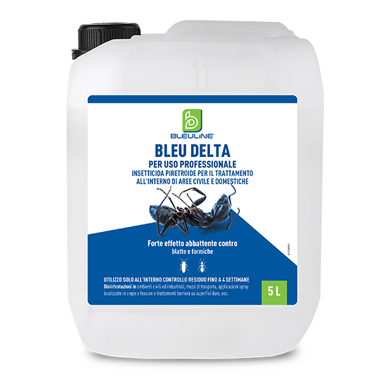 Insetticida adulticida per blatte, formiche, pulci e zecche Bleu Line Bleu Delta 1 litro