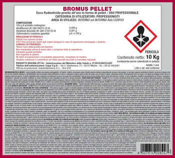 Esca derattizzante per topi e ratti Copyr Bromus Pellet 10 kg
