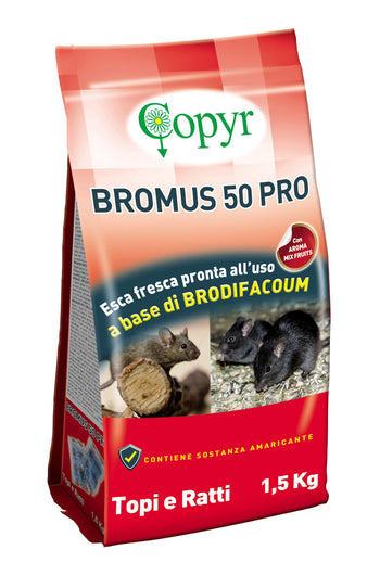 Esca derattizzante rodenticida Copyr BROMUS PRO PASTA  50ppm 1,5kg