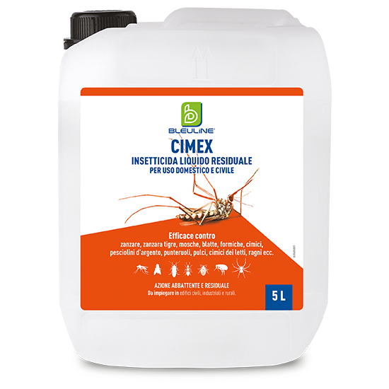 Insetticida liquido residuale per insetti volanti e striscianti Bleu Line Cimex 5 litri