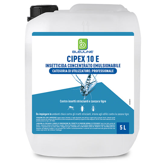 Insetticida concentrato emulsionabile per insetti striscianti e zanzara tigre Bleu Line Cipex 10 E 10 litri