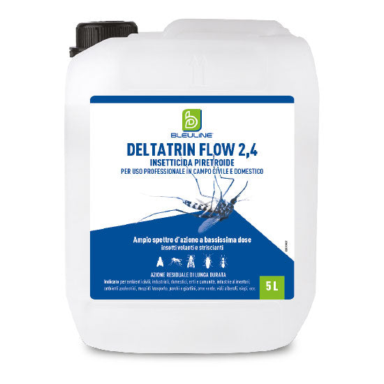 Insetticida adulticida flow per zanzare, mosche, tignole e vespe Bleu Line Deltatrin Flow 2,4 5 litri