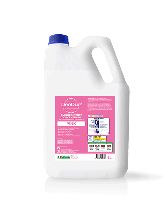 Ammorbidente concentrato profumato Vebi DeoDue+ Professional Ammorbidente Pink tanica 5 litri