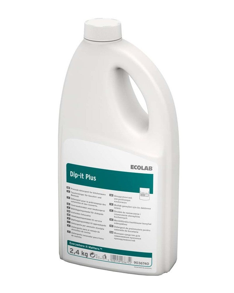 Detergente sbiancante per ammollo stoviglie a base di ossigeno Ecolab Dip-It Plus 2,4 kg