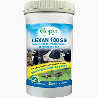 Insetticida per mosche Copyr Lexan 100 SG 750 gr