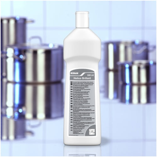 Detergente acido per acciaio e vetroceramica Ecolab Helios Brillant 500 ml