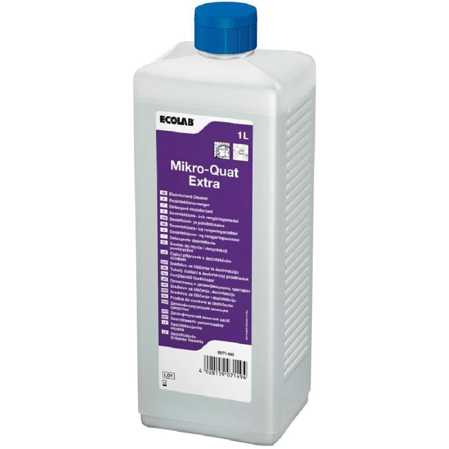 Detergente disinfettante a base di quaternari d'ammonio Ecolab Mikro-Quat Extra 1 litro