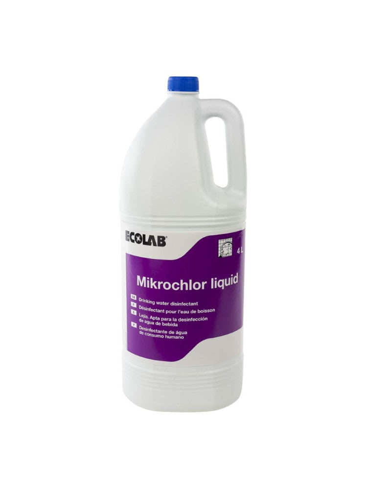 Prodotto a base di cloro per lavaggio frutta verdura e superfici Ecolab Mikrochlor Liquid 4 litri DISPONIBILE IN 7 GIORNI LAVORATIVI