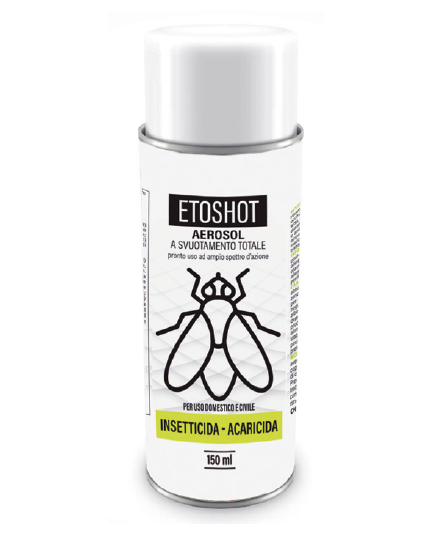 Insetticida aerosol per pulci, acari e zecche Etoshot 150 ml