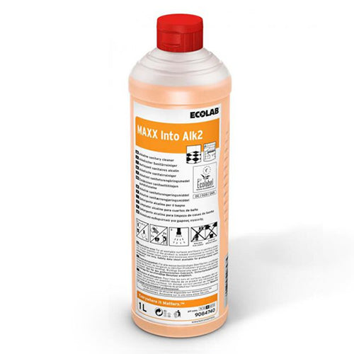 Detergente alcalino Ecolabel per sanitari e bagno Ecolab MAXX Into Alk2 1 litro