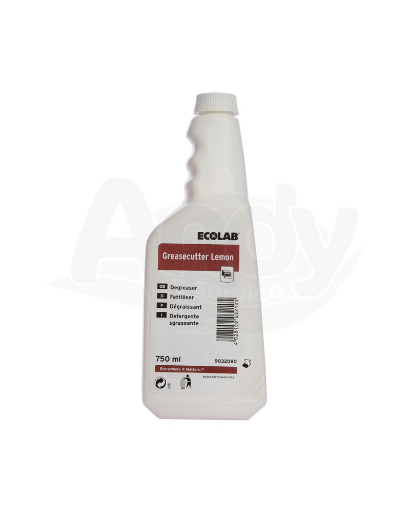 Sgrassante profumato pronto all'uso per forni e piastre Ecolab Greasecutter Lemon 6x750 ml