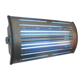 Lampada UV cattura insetti in alluminio e policarbonato Bleu Line Halo Curve