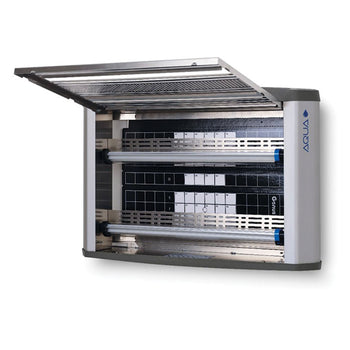 Lampada LED cattura insetti in alluminio per ambienti umidi Bleu Line Halo 30 Led Aqua