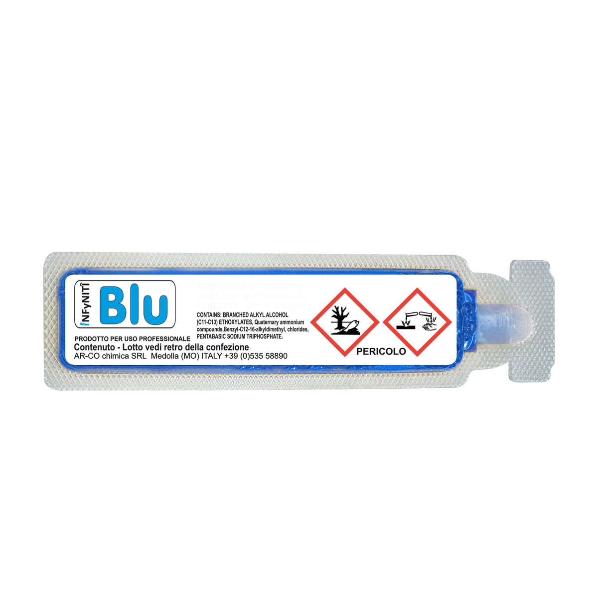 Igienizzante detergente deodorante in monodose superconcentrata Arco Chimica Infyniti Blu confezione 60 monodosi da 100 ml