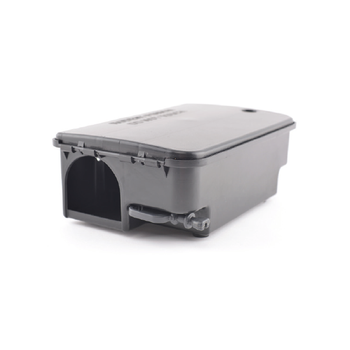 Erogatore di sicurezza compatto per esche rodenticide Bleu Line IRT Rat Small Box UV trasparente