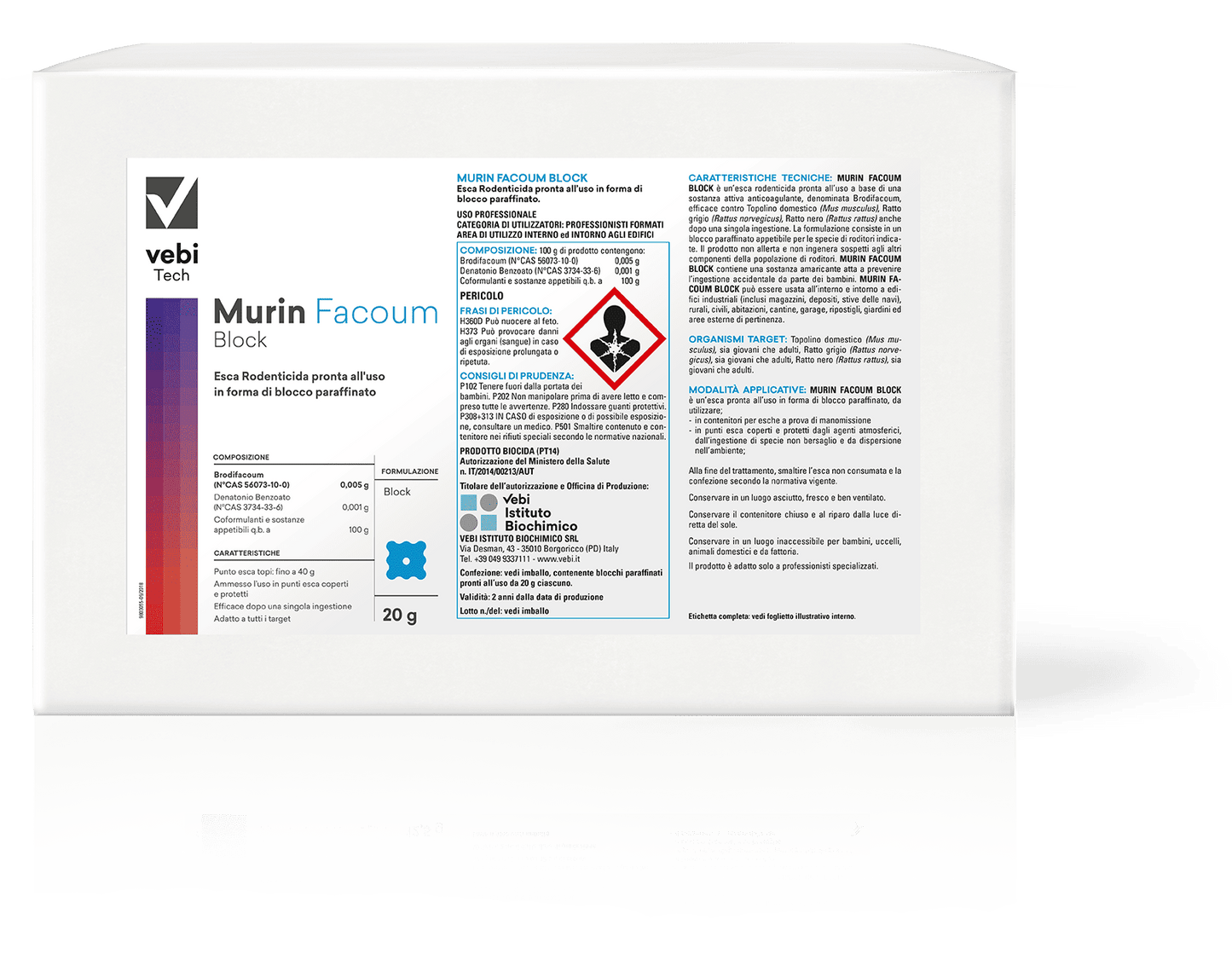 Rodentizider Schädlingsbekämpfungsköder für Mäuse und Ratten Newpharm Lok Pro Wheat 1,5 kg