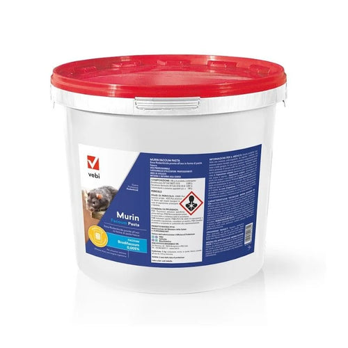 Esca rodenticida derattizzante per topi e ratti Vebi Murin Facoum Pasta 20 kg