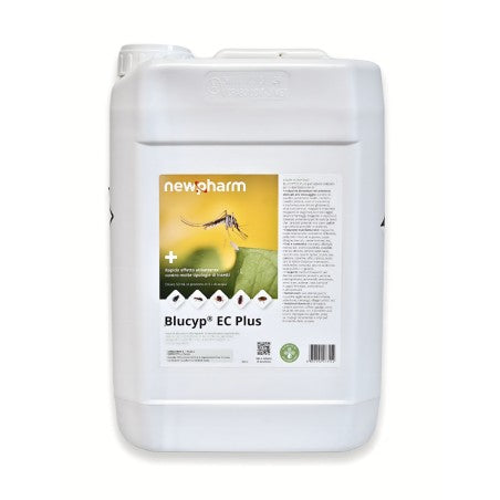 Insetticida per blatte, mosche e insetti vari Newpharm Blucyp EC Plus 10 litri