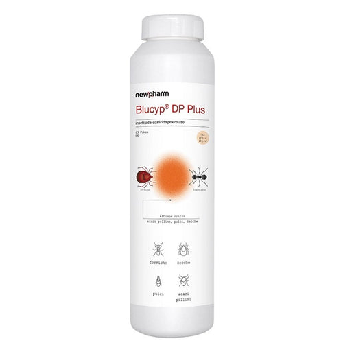 Insetticida acaricida in polvere pronto uso Newpharm Blucyp DP Plus 250 gr