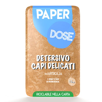 Detersivo per capi delicati in monodose riciclabile nella carta Arco Chimica Paper Dose Detersivo Capi Delicati confezione 80 monodosi da 15 ml