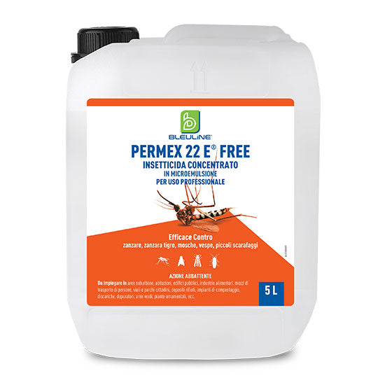 Insetticida concentrato in microemulsione per insetti volanti e striscianti Bleu Line Permex 22 E Free 1 litro