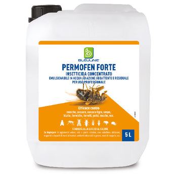 Insetticida concentrato per insetti volanti e striscianti Bleu Line Permofen Forte 5 litri