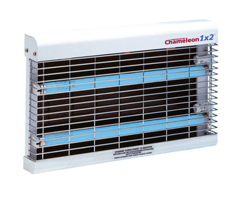 Lampada insetticida UV cattura insetti CHAMELEON 1X2 Inox