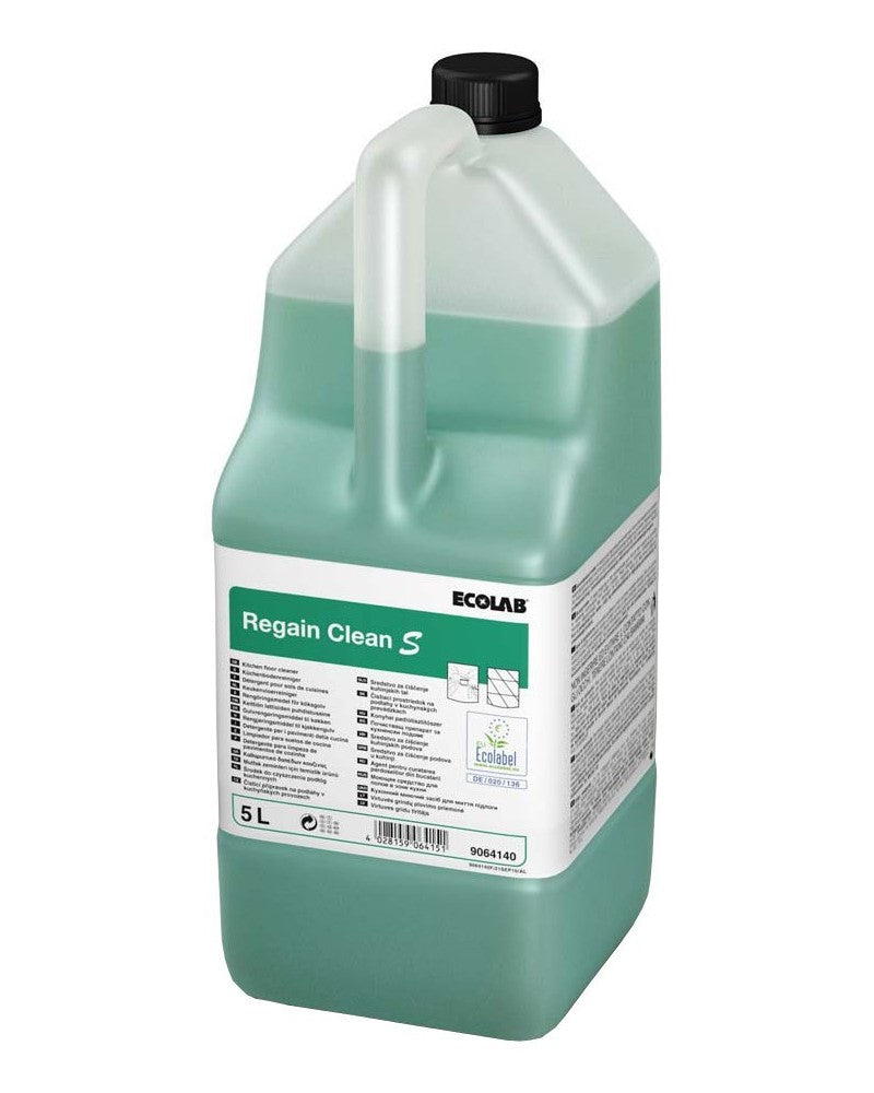 Detergente neutro Ecolabel per pavimenti della cucina Ecolab Regain Clean S 2x5 litri