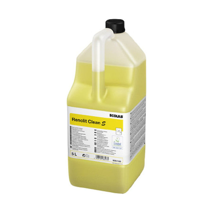 Sgrassante concentrato Ecolabel per cucina Ecolab Renolit Clean S 5 litri
