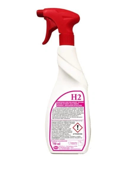 Detergente multiuso per bagni Arco Chimica H2 12x750 ml