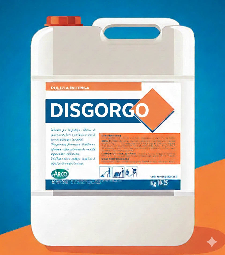 Disgorgante acido concentrato per scarichi Arco Chimica Disgorgo 12x1 litro