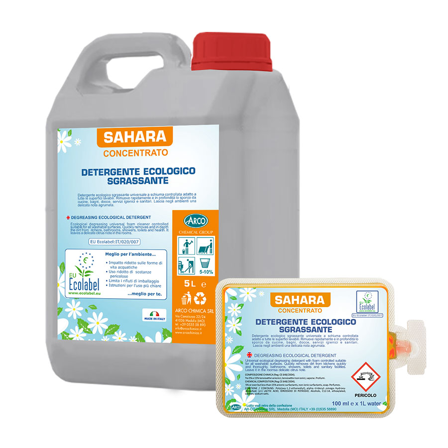 Sgrassante concentrato inodore Ecolabel Arco Chimica Sahara Concentrato Inodore 5 kg