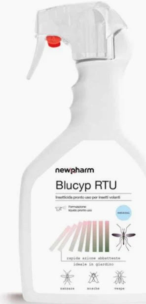 Insetticida per insetti volanti e striscianti Newpharm Blucyp RTU 750 ml
