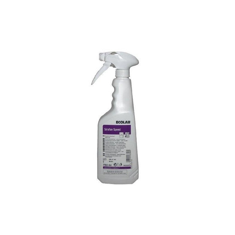 Disinfettante alcolico pronto all'uso per superfici alimentari Ecolab Sirafan Speed 750 ml