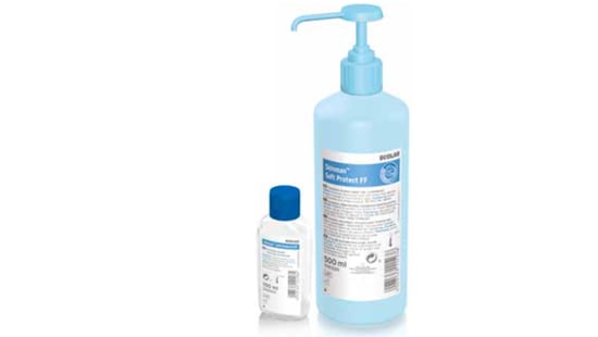 Disinfettante liquido virucida per mani Ecolab Skinman Soft Protect FF 100 ml