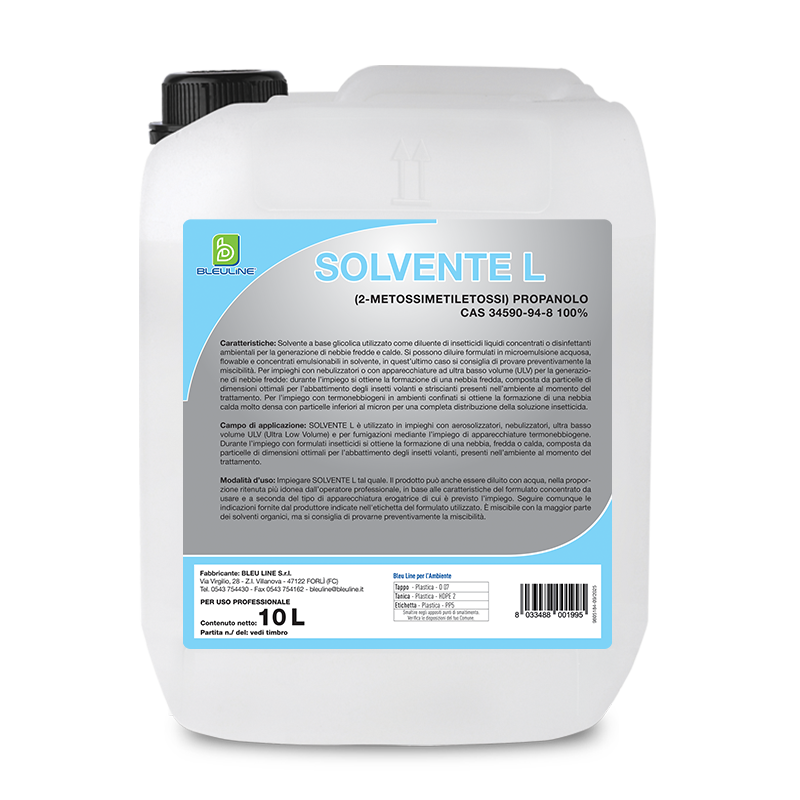 Solvente per insetticidi e termonebbiogeni Bleu Line Solvente L 10 litri