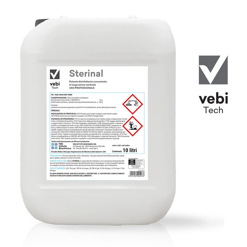 Disinfettante battericida antimuffa e alghicida Bleu Line Sterinal 10 litri