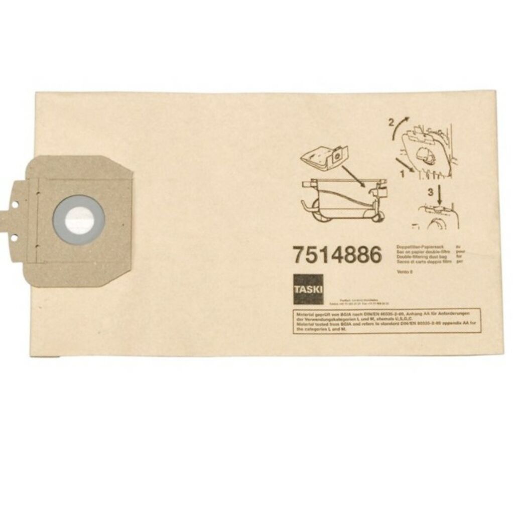 Sacco filtro in carta per vento 8S Diversey TASKI 10 pezzi